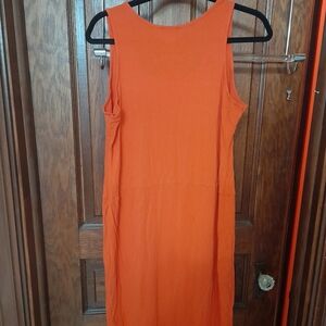 VENUS Vibrant Orange Midi Dress